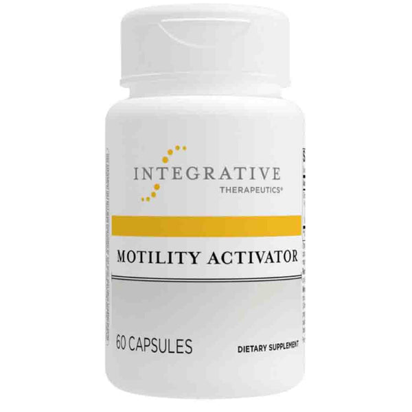 Supplement bottle labeled 'Motility Activator' by Integrative Therapeutics on a white background