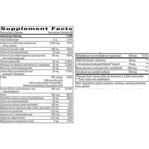 Integrative Therapeutics Multiplex-1 without Iron 240c