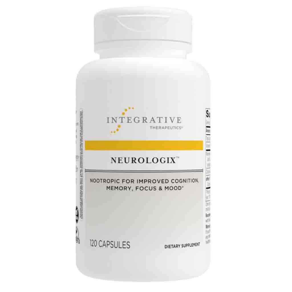 Supplement bottle labeled 'Neurologix' by Integrative Therapeutics on a white background