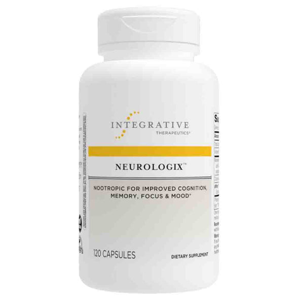 Supplement bottle labeled 'Neurologix' by Integrative Therapeutics on a white background