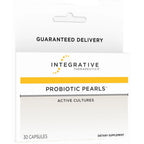 Packaging of Integrative Therapeutics Probiotic Pearls on a white background