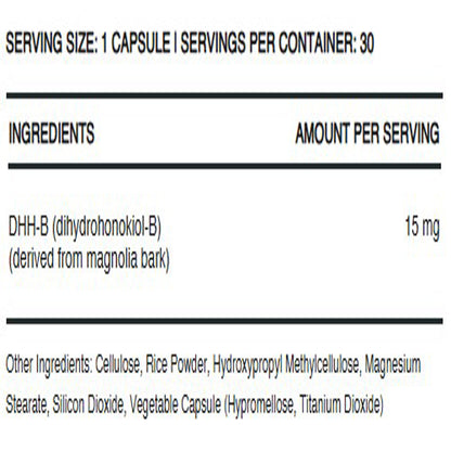 InfiniWell DHH-B MAX ingredient label, supports nerves, nerves and sleep cycles, emotional balance, mood