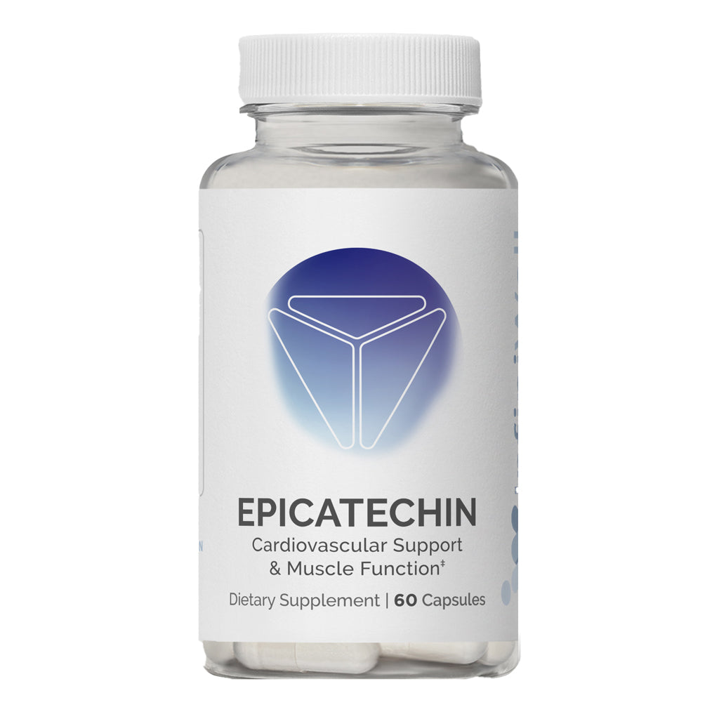 infiniwell epicatechin muscle function, cardiovascular, muscle growth, front label