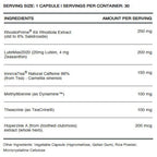 InfiniWell Focus, ingredient label, nootropic, mental acuity, memory, brain support