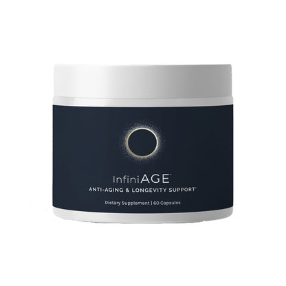 InfiniWell InfiniAGE anti-aging support, antioxidant, brain and cognitive function, front label