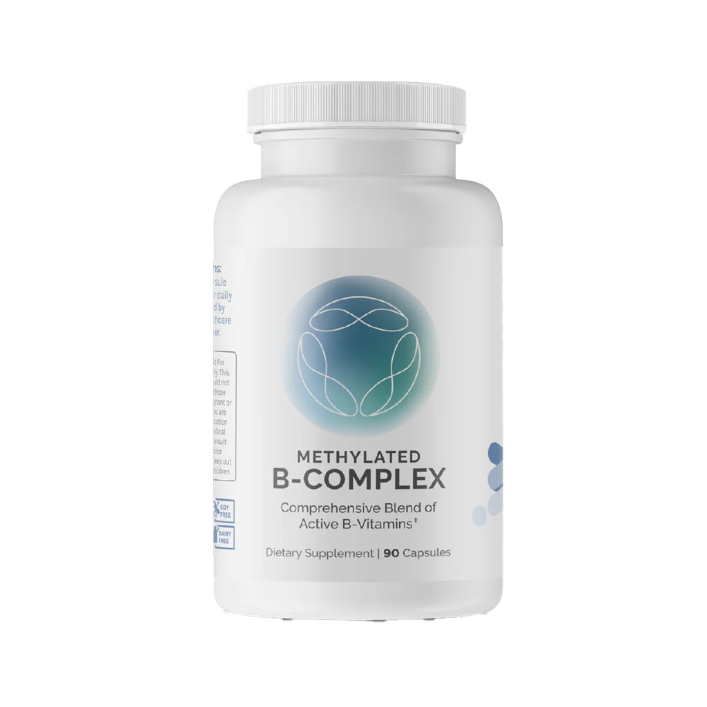 InfiniWell Methylated B-Complex supports the nervous system, immune and adrenal health, front label