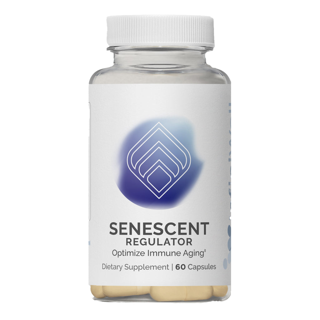 InfiniWell Senescent regulator promotes health cell function, process old and damaged cells parts, front label