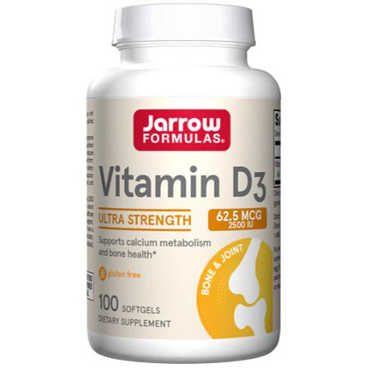 Jarrow Formulas Vitamin D3 supplement bottle on a white background