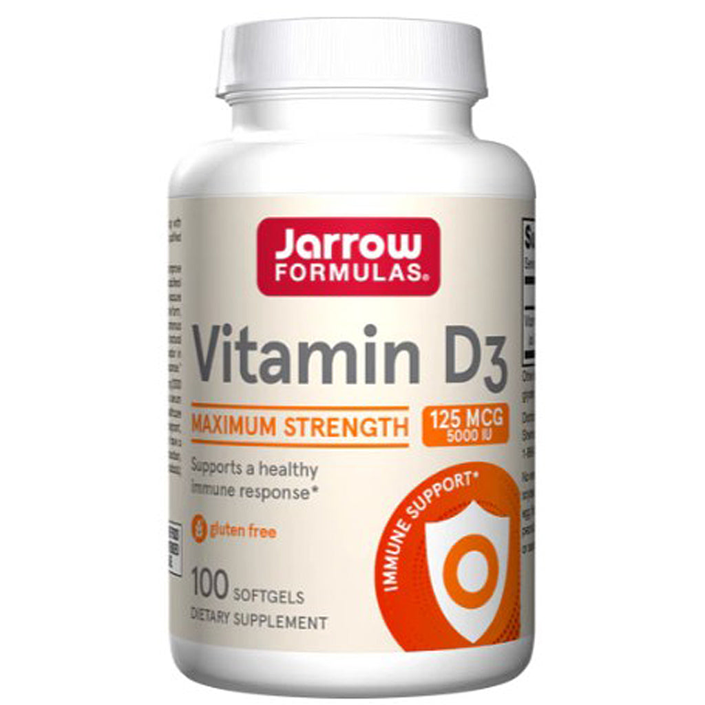 Jarrow Formulas Vitamin D3 supplement bottle on a white background