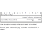 Supplement facts label for a vitamin D3 supplement on a white background