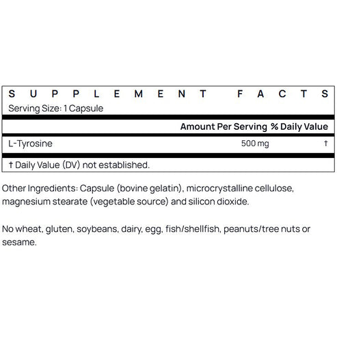 Jarrow Formulas L-Tyrosine 500mg 100c