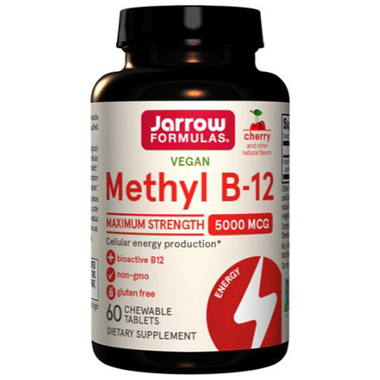 Jarrow Formulas Methyl B-12 supplement bottle on a white background