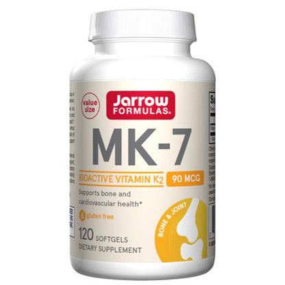 Jarrow Formulas MK-7 supplement bottle on a white background