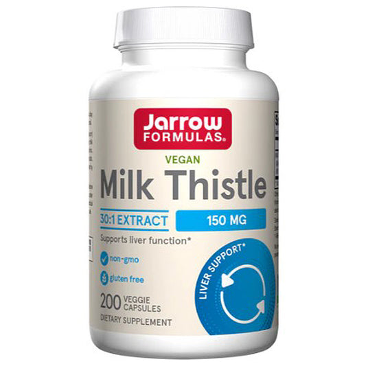 Jarrow Formulas Milk Thistle supplement bottle on a white background