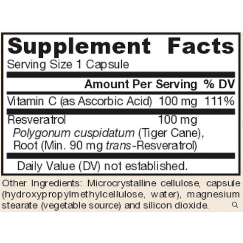 Jarrow Formulas Resveratrol 100mg 60c