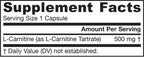 Jarrow Formulas L-Carnitine 500mg 100vc