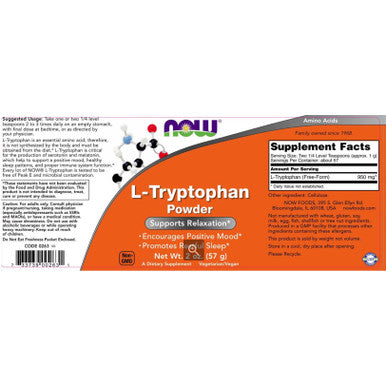 NOW L-Tryptophan Powder 2 oz.