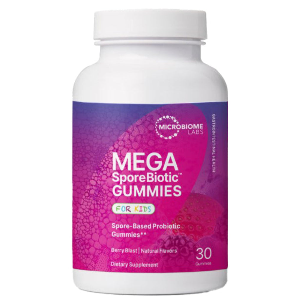 Microbiome Labs Mega SporBiotic Kids gummies, immune health,   gut health, front label