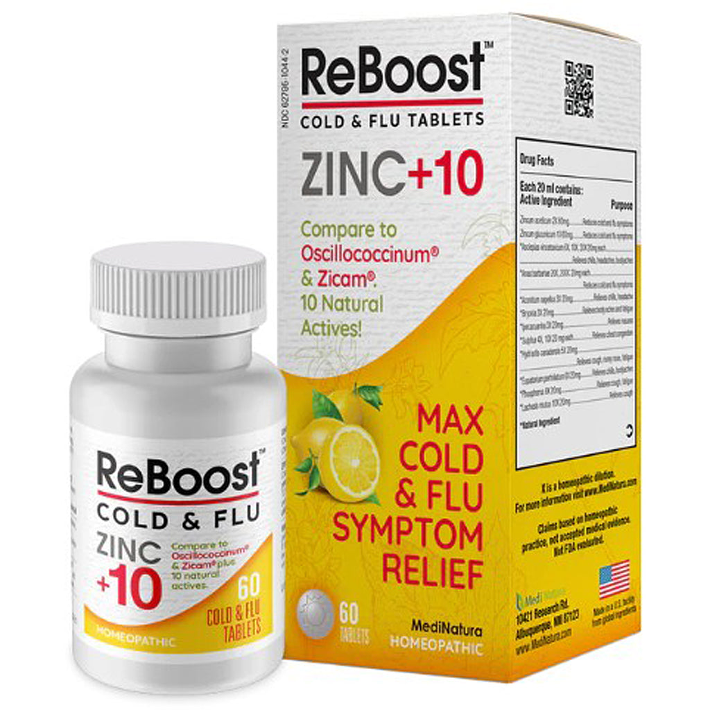 MediNatura Reboost Cold & Flu Zinc+10 60 Tabs
