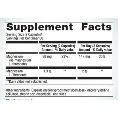 Metagenics Magtein Magnesium L-Threonate 120c