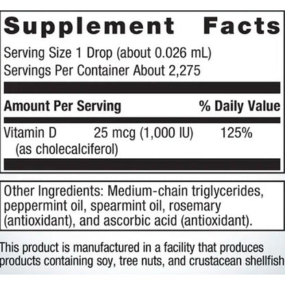 Metagenics MetaKids D3 Liquid 2 fl oz.