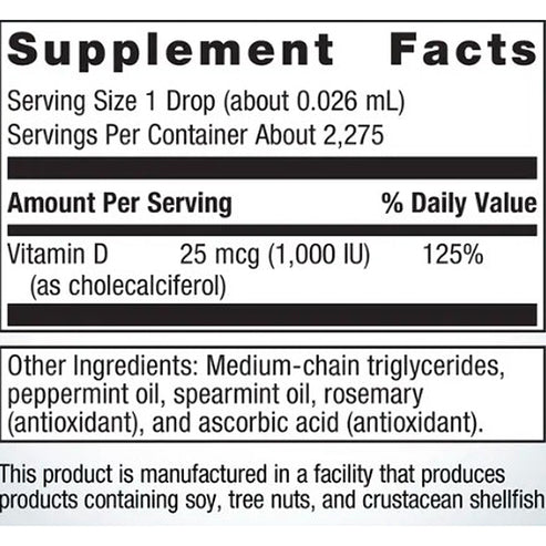 Metagenics MetaKids D3 Liquid 2 fl oz.