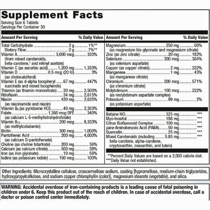 Metagenics Multigenics with Iron 180T