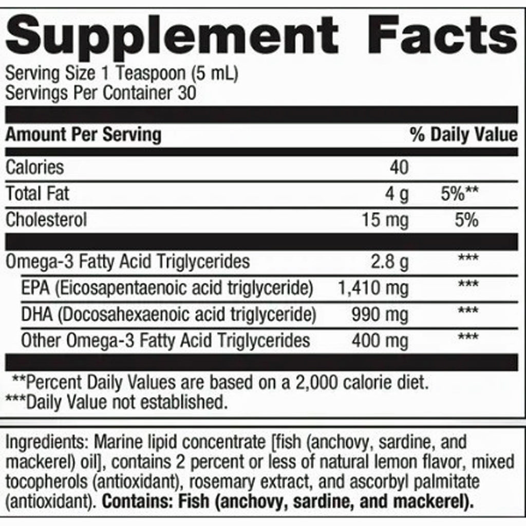 Metagenics OmegaGenics Fish Oil EPA-DHA 2400 liquid 5 fl oz.