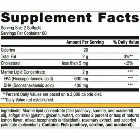 Metagenics OmegaGenics Fish Oil EPA-DHA 500 120sg