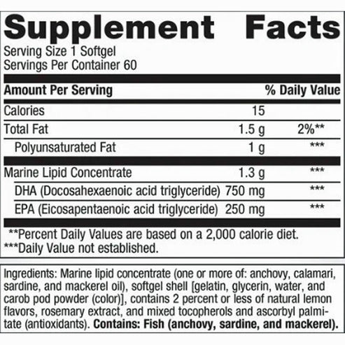 Metagenics OmegaGenics Fish Oil Neuro 1000 60sg