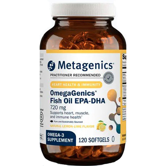 Metagenics OmegaGenics Fish Oil EPA-DHA 720 Lemon Lime 120sg