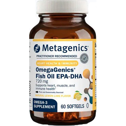 Metagenics OmegaGenics Fish Oil EPA-DHA 720 Lemon Lime 60sg