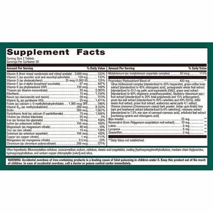Metagenics PhytoMulti with Iron 60 Tablets