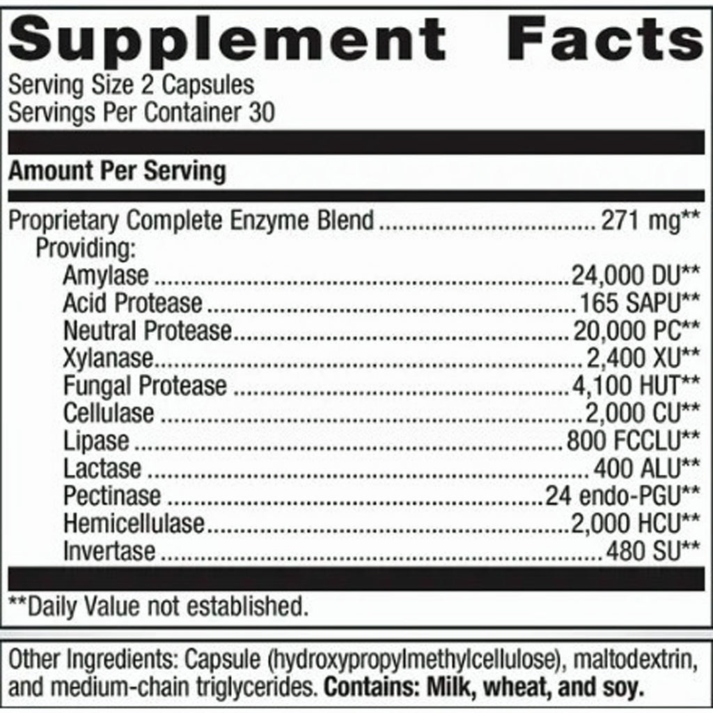 Metagenics SpectraZyme Complete Enzymes 60 c
