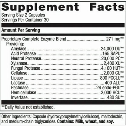 Metagenics SpectraZyme Complete Enzymes 60 c