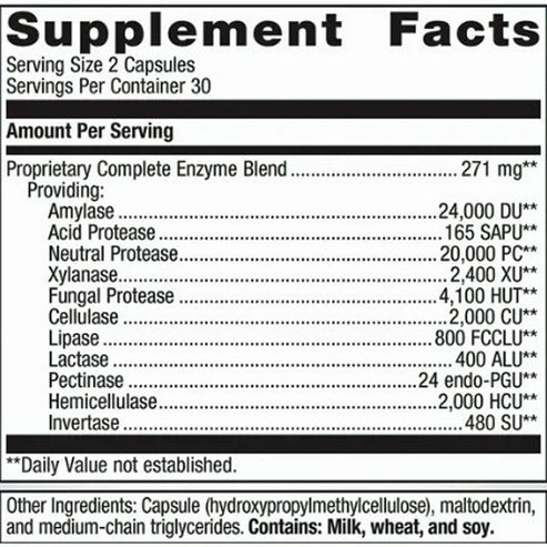 Metagenics SpectraZyme Complete Enzymes 60 c