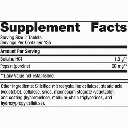 Metagenics SpectraZyme Betaine HCI+ Pepsin 270t
