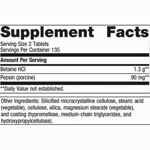 Metagenics SpectraZyme Betaine HCI+ Pepsin 270t