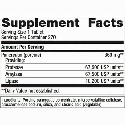 Metagenics SpectraZyme Pancreatic Enzymes  270t