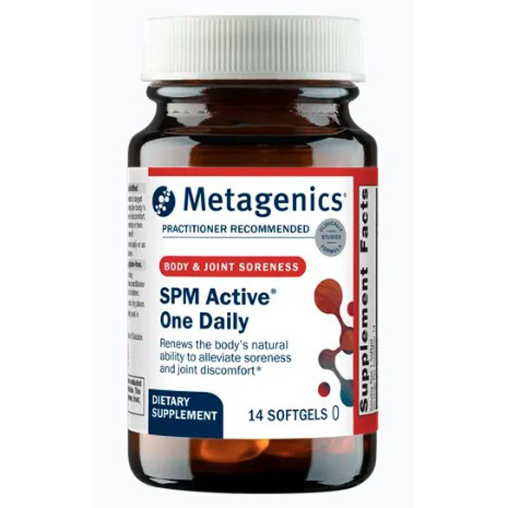 Metagenics SPM Active One Daily dietary supplement bottle on a white background