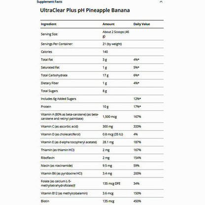 Metagenics Clear Change 10 day Program w/ UltraClear Plus pH (Pineapple Banana)