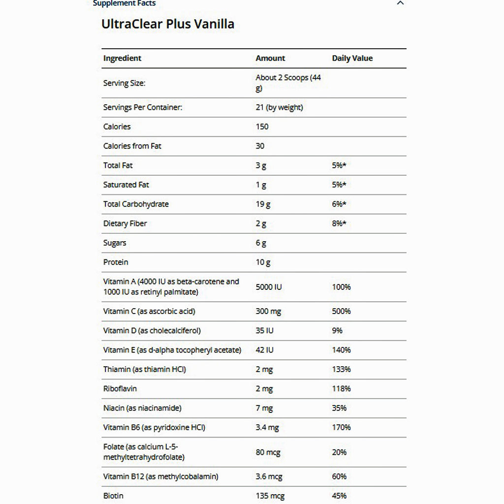 Metagenics Clear Change 28 Day Detox Program with UltraClear Plus (Vanilla)