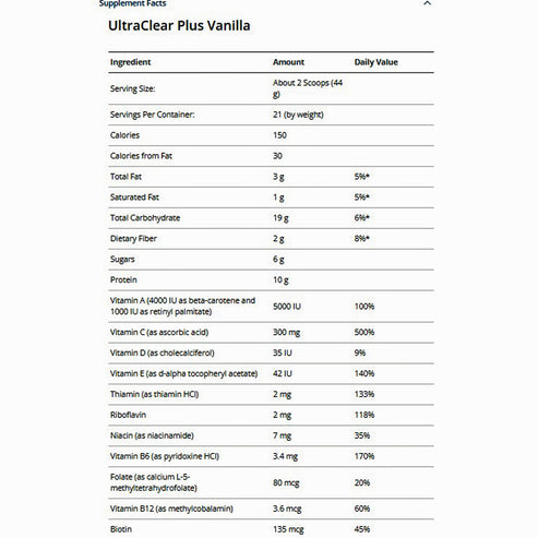 Metagenics Clear Change 28 Day Program w/ UltraClear Plus (Vanilla)