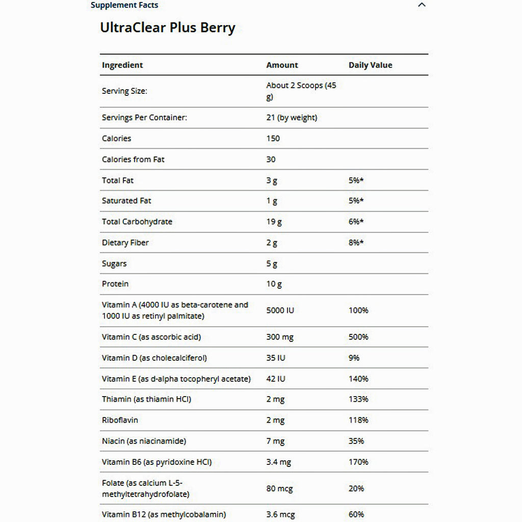 Metagenics Clear Change Plus 10 Day Detox Program with UltraClear Plus (Berry)
