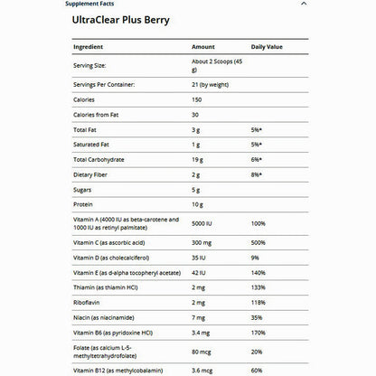 Metagenics Clear Change Plus 10 Day Detox Program With UltraClear Plus Berry