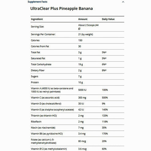 Metagenics Clear Change Plus 10 Day Detox Program w/ UltraClear Plus (Pineapple Banana)