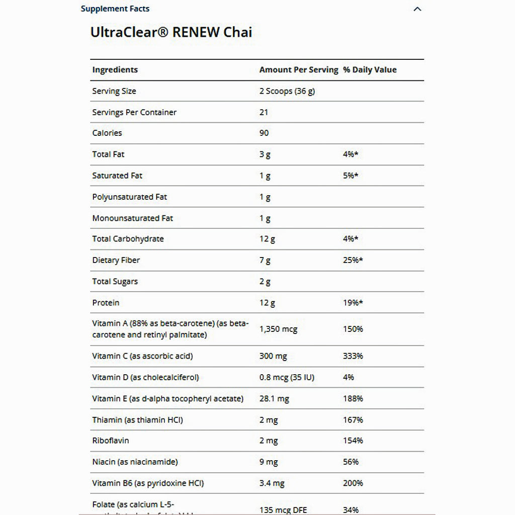 Metagenics Clear Change 10 Day Detox Program with UltraClear RENEW (Chai)