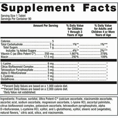 Metagenics Ultra Potent-C Chewable 90t