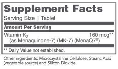Protocol for Life Balance MK-7 Vitamin K2 - 160 mcg 60T
