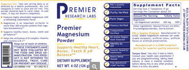 Premier Research Labs Premier Magnesium Powder 4 oz